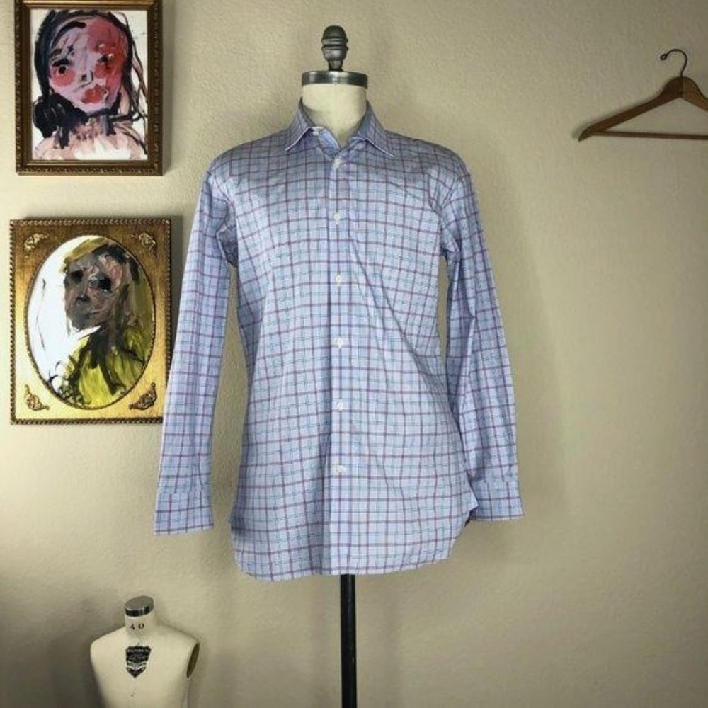 Ted Baker Button Down In Gridded Plaid - image 2